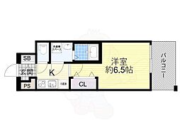 Osaka Metro谷町線 野江内代駅 徒歩7分の賃貸マンション 7階1Kの間取り