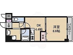 Osaka Metro長堀鶴見緑地線 京橋駅 徒歩5分の賃貸マンション 2階1Kの間取り