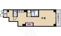 シャルル中宮 ワンルームの間取図画像