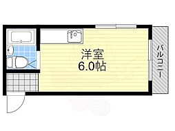プランドール清水 ワンルームの間取図画像