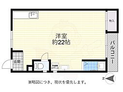 大一新森マンション ワンルームの間取図画像