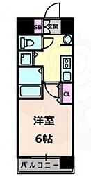 プレサンス城北公園アクアージュ 1Kの間取図画像
