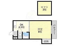辻本マンション 1DKの間取図画像