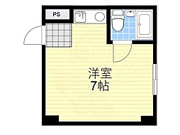シンエイ野江 ワンルームの間取図画像