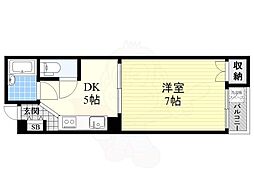 ルネッサンス都島 1DKの間取図画像
