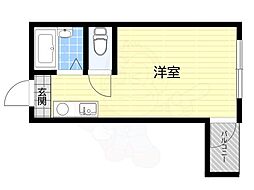 旭グランドハイツ ワンルームの間取図画像