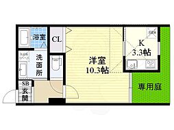 マッシーモ関目 1Kの間取図画像