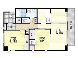 EIGHTSHIROKITA 2LDKの間取図画像