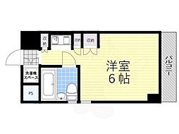 日興パレス都島 ワンルームの間取図画像