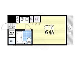 日興パレス都島 ワンルームの間取図画像