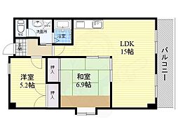 メゾン・ド・ソレイユ 2LDKの間取図画像