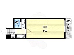 グランドピュア'90 1Kの間取図画像