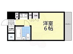 日興パレス都島 ワンルームの間取図画像