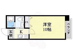ピアメゾン 1Kの間取図画像