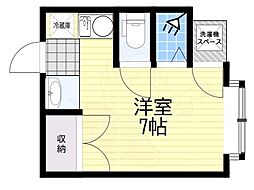 サンライズ佐藤 ワンルームの間取図画像