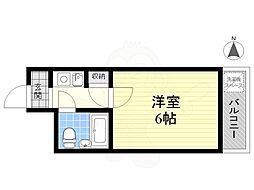 イヅミパート10 1Kの間取図画像