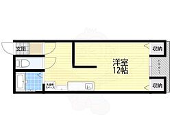 高殿マンション ワンルームの間取図画像