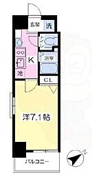 アップルガーデンコート城東 1Kの間取図画像