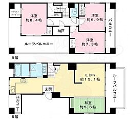 フェニックスキャッスル 3LDKの間取図画像