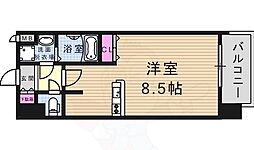 プレサンス城北公園アクアージュ ワンルームの間取図画像