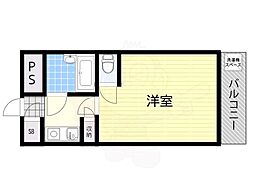 イヅミパート10 1Kの間取図画像