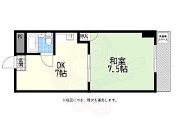 レジデンス都島 1DKの間取図画像
