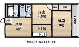 磨有美ハイツ 3Kの間取図画像