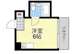 メゾン千林大宮 ワンルームの間取図画像