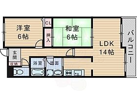 ガーデンヒルズ  ｜ 大阪府豊中市永楽荘４丁目（賃貸マンション2LDK・2階・60.00㎡） その2