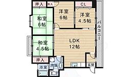 クラタス平野 4LDKの間取図画像