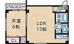 カルム緑地 1LDKの間取図画像