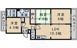ヴィレッジ向丘 3LDKの間取図画像