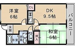 エトワール 2DKの間取図画像