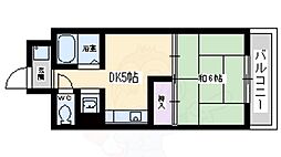 マンションビッグペンA 1Kの間取図画像