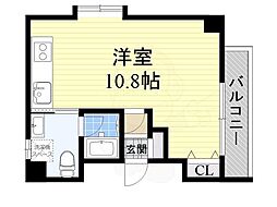 シャインビュー豊中 ワンルームの間取図画像