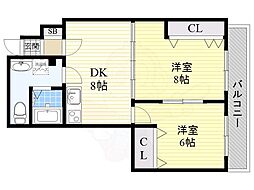 ヨルム稲津 2LDKの間取図画像