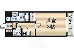 ロイヤルコート中桜塚 1Kの間取図画像