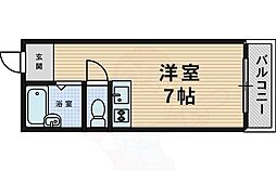 コンフォート豊中リバーサイド2 ワンルームの間取図画像