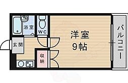 シティーハイツ壱番館 1Kの間取図画像