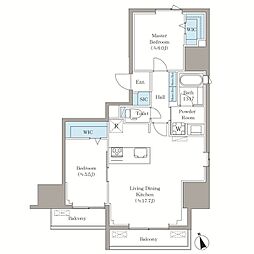 VISTA西早稲田 2階2SLDKの間取り