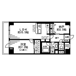 レジディア目白 2LDKの間取図画像
