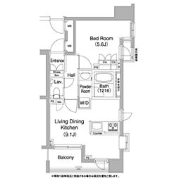 コンフォリア西早稲田 1LDKの間取図画像