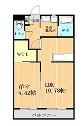 グランディール3 1LDKの間取図画像