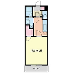 マークヒルズ2 1Kの間取図画像