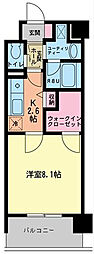 プリムローズ 1Kの間取図画像