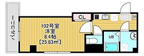 コティ港町 102 ｜ 千葉県千葉市中央区港町（賃貸マンション1K・1階・25.83㎡） その1