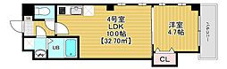 THE CENTRAL HONCHIBA 1LDKの間取図画像
