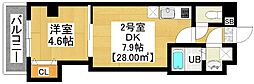 テリアズ港町 1DKの間取図画像