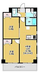 FOUR SIDE さくら公園前 2LDKの間取図画像