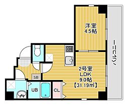 ソリニア日暮里 1LDKの間取図画像